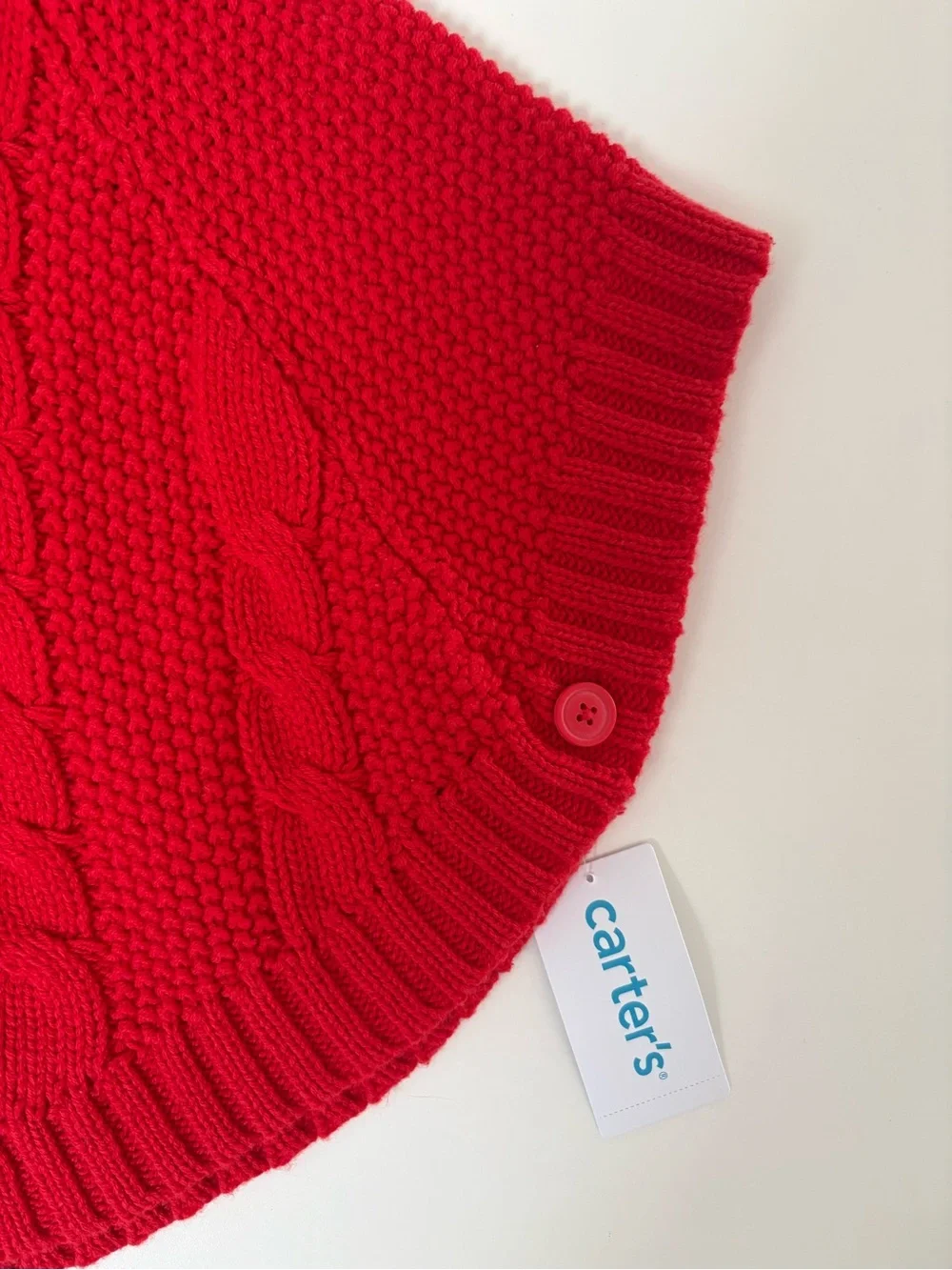 Carter's Bright Red Cable-Knit Turtleneck Sweater 2T